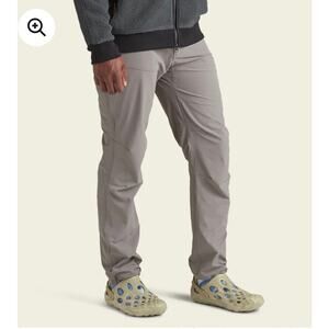 Howler Bros Shoalwater Tech Pants Straight Leg Performance Gray Mens Size 36x32